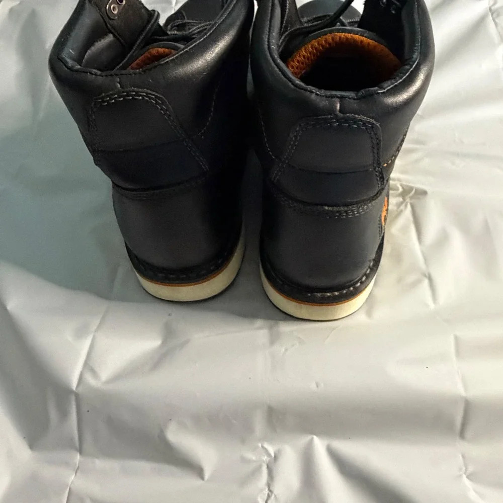 Timberland PRO Mens Gridworks A1B4K Alloy Safety Toe Work Boots 12 Black Leather
